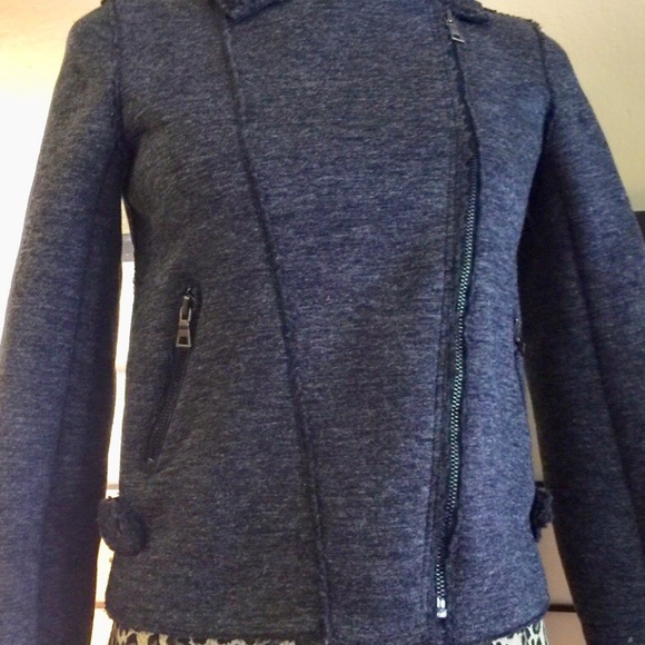 Agree2Disagree Girls Faux Shearling Biker Jacket Large - Picture 4 of 13